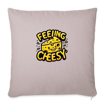 Feeling Cheesy - Sofakissenbezug 45 x 45 cm - helles Taupe - Vorne
