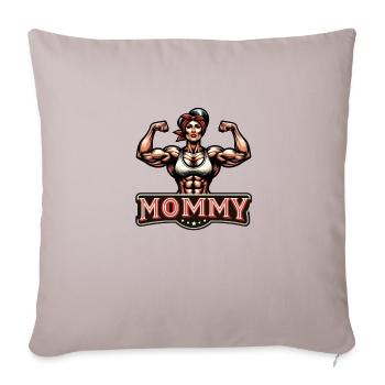 Muscle Maman Avant - Housse de coussin décorative 45 x 45 cm - taupe clair - Devant