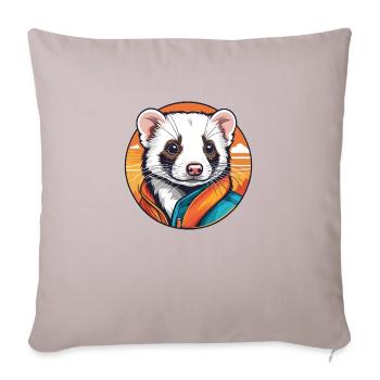 Furet - Housse de coussin décorative 45 x 45 cm - taupe clair - Devant