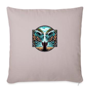 Moses parted the sea. - Sofa pillowcase 17,3'' x 17,3'' (45 x 45 cm) - light taupe - Front