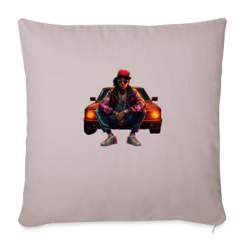 Hip Hop Rapper - Sofakissenbezug 45 x 45 cm - helles Taupe - Vorne