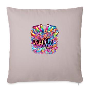 Klangwelle Dance Festival – Musical Art of Living - Sofa pillowcase 17,3'' x 17,3'' (45 x 45 cm) - light taupe - Front