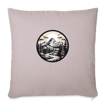 Snowy Peaks - Sofa pillowcase 17,3'' x 17,3'' (45 x 45 cm) - light taupe - Front