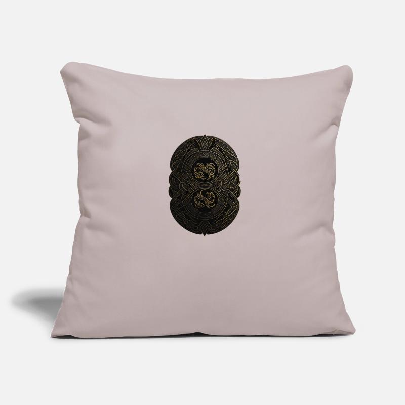 Mayan Black and Gold Monogram Sofa pillowcase 17,3'' x 17,3'' (45 x 45 cm)