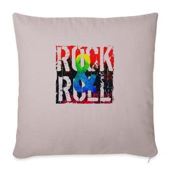 Musique, Rétro, Heavy Metal, Hard Rock, Punk, Vinyle, Pop - Housse de coussin décorative 45 x 45 cm - taupe clair - Devant