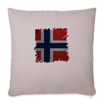 Norvège Norvège Drapeau Scandinavie Norden Tor Viking - Housse de coussin décorative 45 x 45 cm - taupe clair - Devant