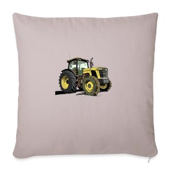 Yellow Tractor - Sofa pillowcase 17,3'' x 17,3'' (45 x 45 cm) - light taupe - Front