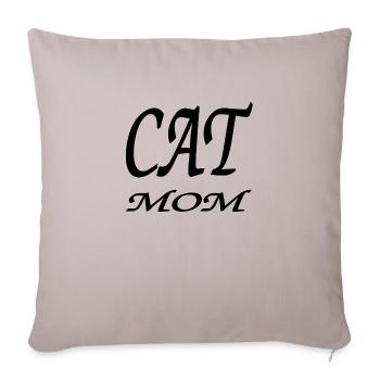 Chat - Housse de coussin décorative 45 x 45 cm - taupe clair - Devant
