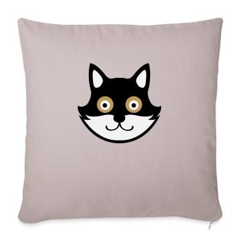 cat - Sofakissenbezug 45 x 45 cm - helles Taupe - Vorne