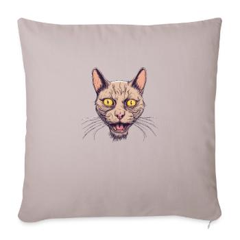 Face Cat - Sofa pillowcase 17,3'' x 17,3'' (45 x 45 cm) - light taupe - Front