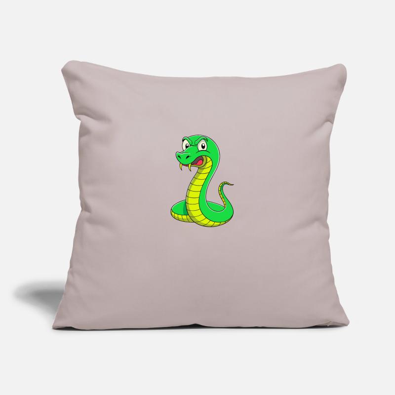Serpent dégoûté : une expression sinueuse Housse de coussin décorative 45 x 45 cm