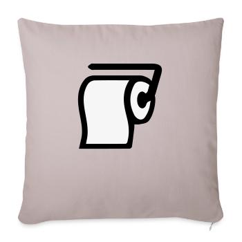 Toilet paper - Sofa pillowcase 17,3'' x 17,3'' (45 x 45 cm) - light taupe - Front