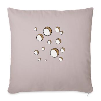 Loch an Loch - Sofakissenbezug 45 x 45 cm - helles Taupe - Vorne