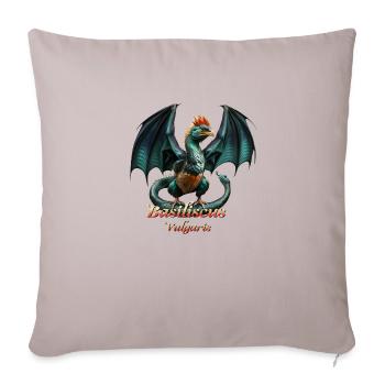 BASILIC DRAGON maléfique - Housse de coussin décorative 45 x 45 cm - taupe clair - Devant