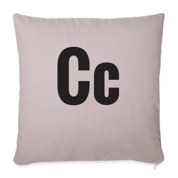 Point (C) - Housse de coussin décorative 45 x 45 cm - taupe clair - Devant