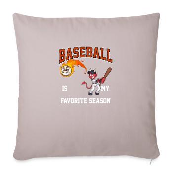 Le baseball est mon dessin animé préféré de la saison - Housse de coussin décorative 45 x 45 cm - taupe clair - Devant
