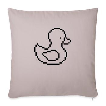Canard Pixel - Housse de coussin décorative 45 x 45 cm - taupe clair - Devant