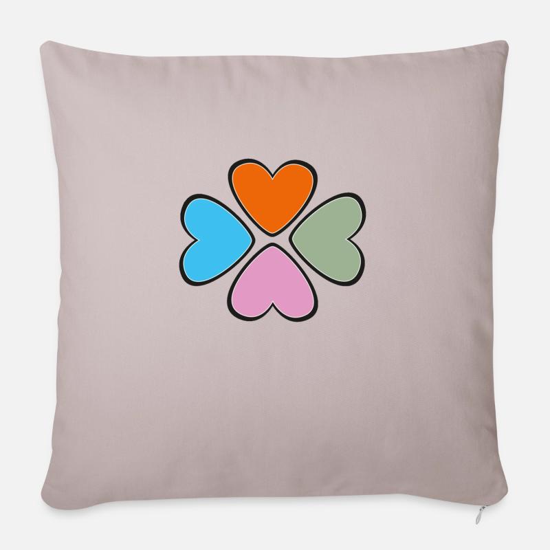 Herzensbrecher oder ewige Liebe? - Sofakissenbezug 45 x 45 cm - helles Taupe