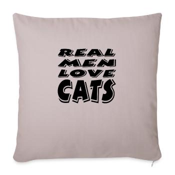Chat - Housse de coussin décorative 45 x 45 cm - taupe clair - Devant