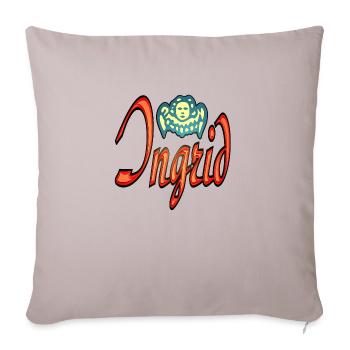 ingrid2 - Housse de coussin décorative 45 x 45 cm - taupe clair - Devant