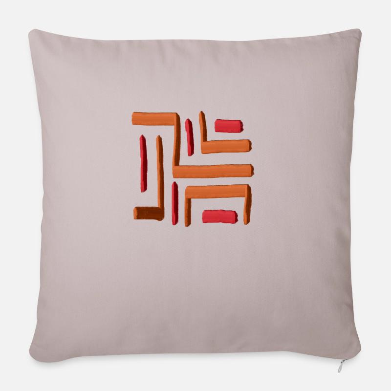 Red Paint Maze - Sofa pillowcase 17,3'' x 17,3'' (45 x 45 cm) - light taupe
