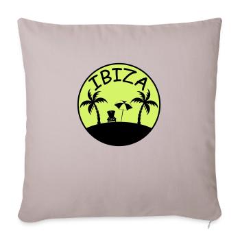 Palmiers de l’île Ibiza - Housse de coussin décorative 45 x 45 cm - taupe clair - Devant