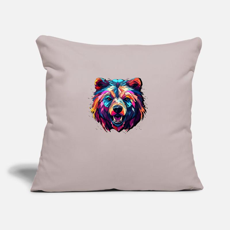 Conception abstraite de l’ours - Impression d’ours Housse de coussin décorative 45 x 45 cm