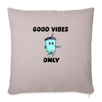drink cartoon vibes - Sofakissenbezug 45 x 45 cm - helles Taupe - Vorne