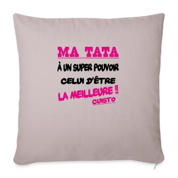Ma tata la meilleure cuisto - Housse de coussin décorative 45 x 45 cm - taupe clair - Devant