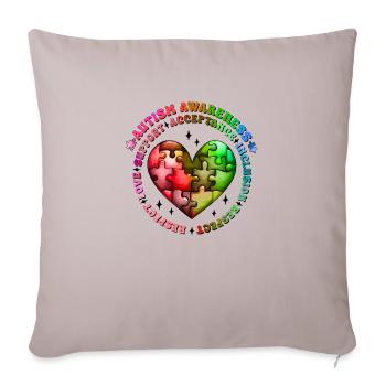 Autism Superhero Caregiver Puzzle Children Anomalous - Sofa pillowcase 17,3'' x 17,3'' (45 x 45 cm) - light taupe - Front