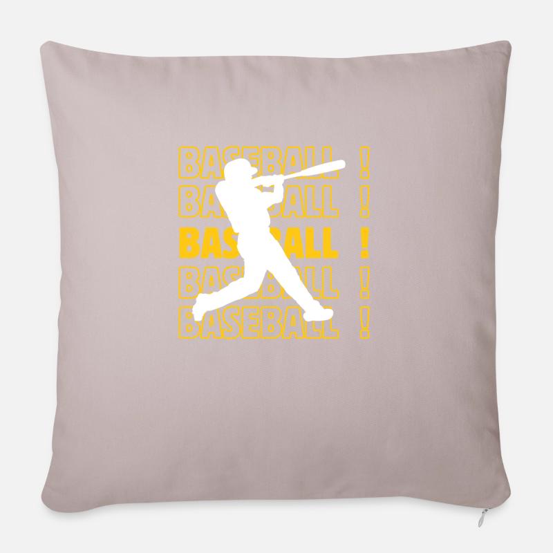Baseball Baseball Baseball - Sofakissenbezug 45 x 45 cm - helles Taupe