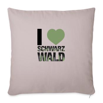 I LOVE Schwarzwald - Sofakissenbezug 45 x 45 cm - helles Taupe - Vorne