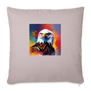 Eagle coloured - Sofa pillowcase 17,3'' x 17,3'' (45 x 45 cm) - light taupe - Front