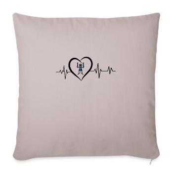 battement de cœur yoseikan budo - Housse de coussin décorative 45 x 45 cm - taupe clair - Devant