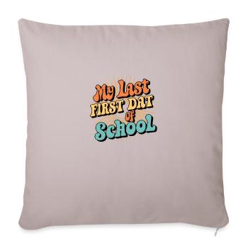 Retour à l’école - Housse de coussin décorative 45 x 45 cm - taupe clair - Devant