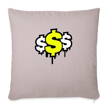 Dollar Symbol - Sofa pillowcase 17,3'' x 17,3'' (45 x 45 cm) - light taupe - Front