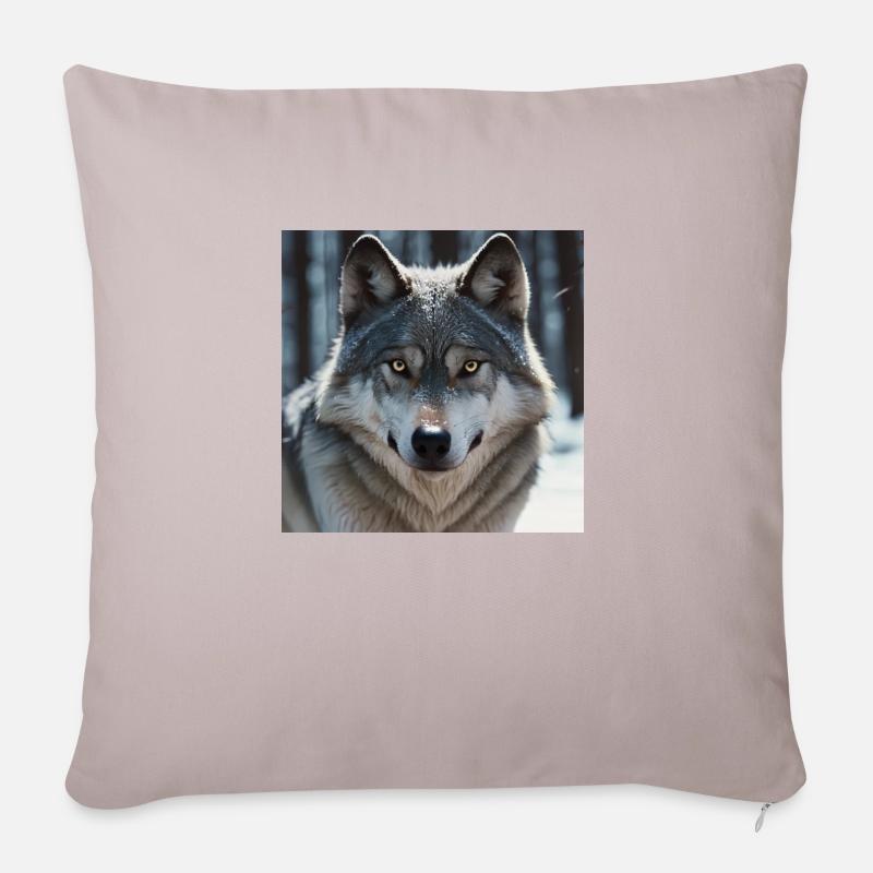Wolf - Sofakissenbezug 45 x 45 cm - helles Taupe