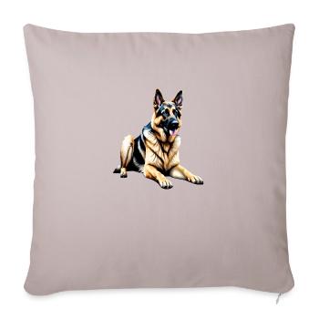 German Shepherd - Sofa pillowcase 17,3'' x 17,3'' (45 x 45 cm) - light taupe - Front