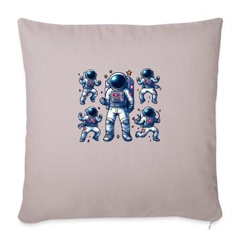 Voyage Spatial - Astroanut Lune Planet - Housse de coussin décorative 45 x 45 cm - taupe clair - Devant