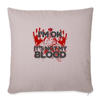 Halloween Heureux Horreur Monstre Sang Effrayant - Housse de coussin décorative 45 x 45 cm - taupe clair - Devant