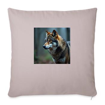 Loup - Housse de coussin décorative 45 x 45 cm - taupe clair - Devant
