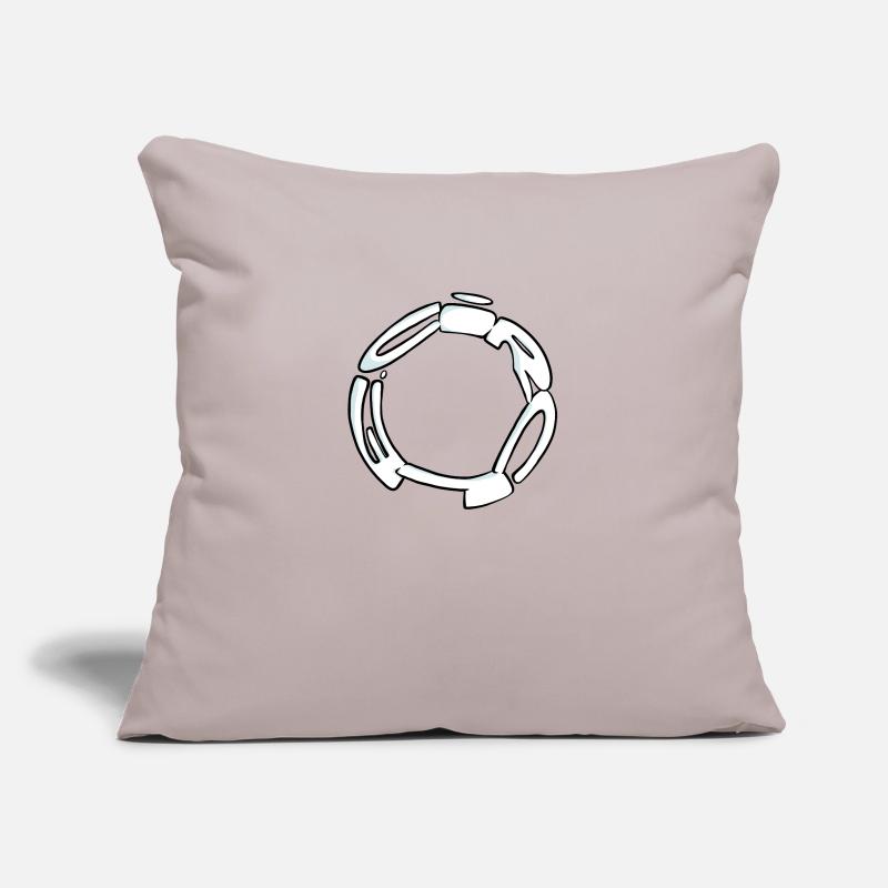 Graff Circle (Black & White) Sofa pillowcase 17,3'' x 17,3'' (45 x 45 cm)