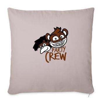 Monkey Party Crew Monkeys Celebrate Team Friends Saying - Sofa pillowcase 17,3'' x 17,3'' (45 x 45 cm) - light taupe - Front