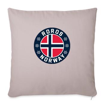Drapeau de la Norvège Roros - Housse de coussin décorative 45 x 45 cm - taupe clair - Devant