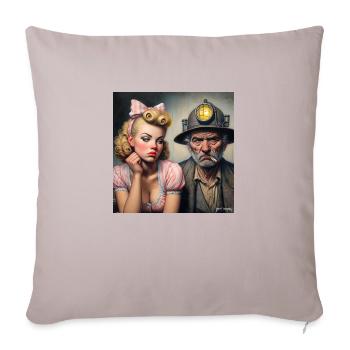 The Girl & The Miner - Sofa pillowcase 17,3'' x 17,3'' (45 x 45 cm) - light taupe - Front