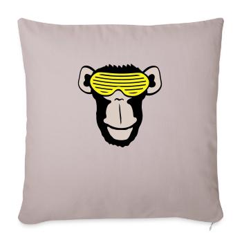 Funky Sonnenbrille Gorilla Cooler Party Affe Spaß - Sofakissenbezug 45 x 45 cm - helles Taupe - Vorne