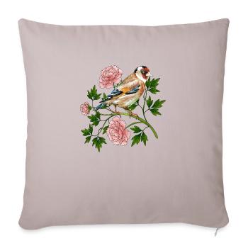 Colorful bird - Sofa pillowcase 17,3'' x 17,3'' (45 x 45 cm) - light taupe - Front
