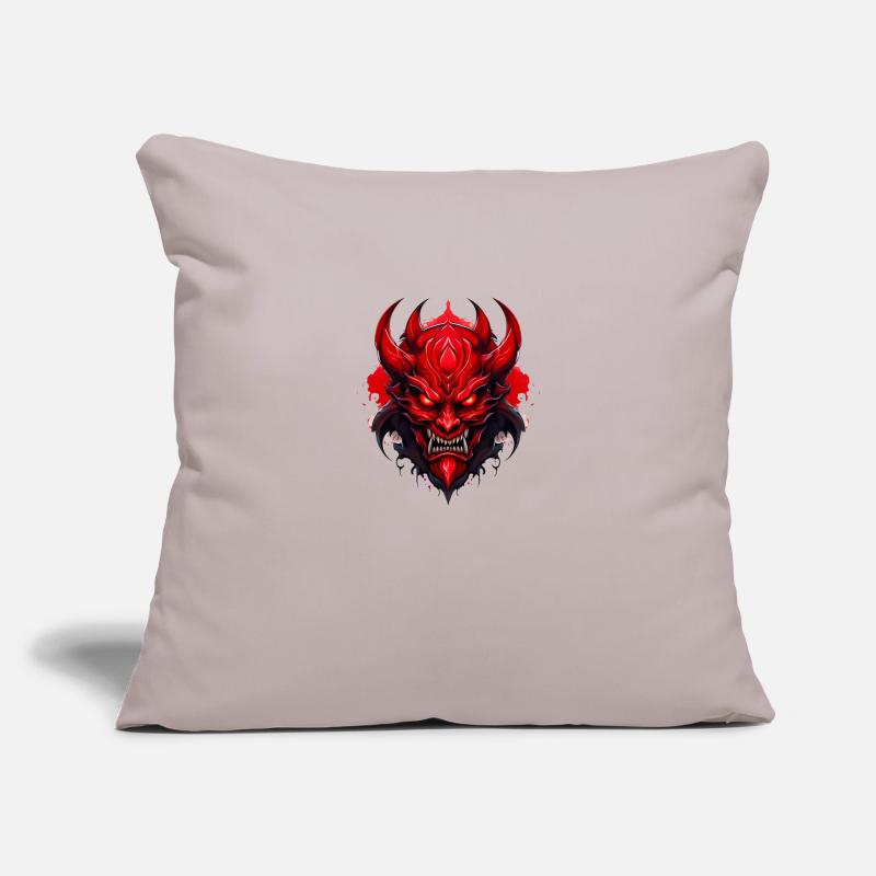 Wild angry pugnacious combative motivational Devil Sofa pillowcase 17,3'' x 17,3'' (45 x 45 cm)