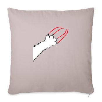 Cats, Claws, Paws, Paws, Claws, Scratches, Stripes - Sofa pillowcase 17,3'' x 17,3'' (45 x 45 cm) - light taupe - Front