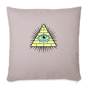 Illuminati Pyramid - Sofa pillowcase 17,3'' x 17,3'' (45 x 45 cm) - light taupe - Front